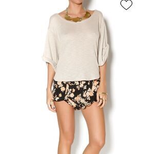 Free People Beach Nani tee in beige size medium